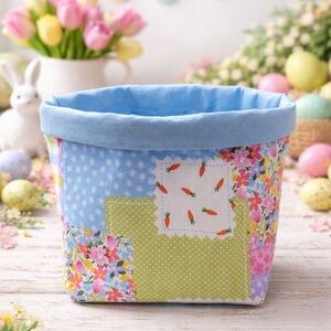 Easter Patchwork Fabric Basket